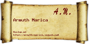 Armuth Marica névjegykártya